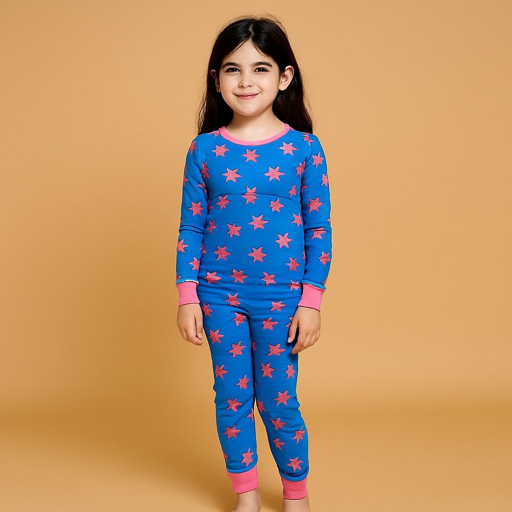 Twinkle Star Dreamwear – Blue & Pink Pajama Set for Girls 4T NWT Cotton - Picture 2 of 7